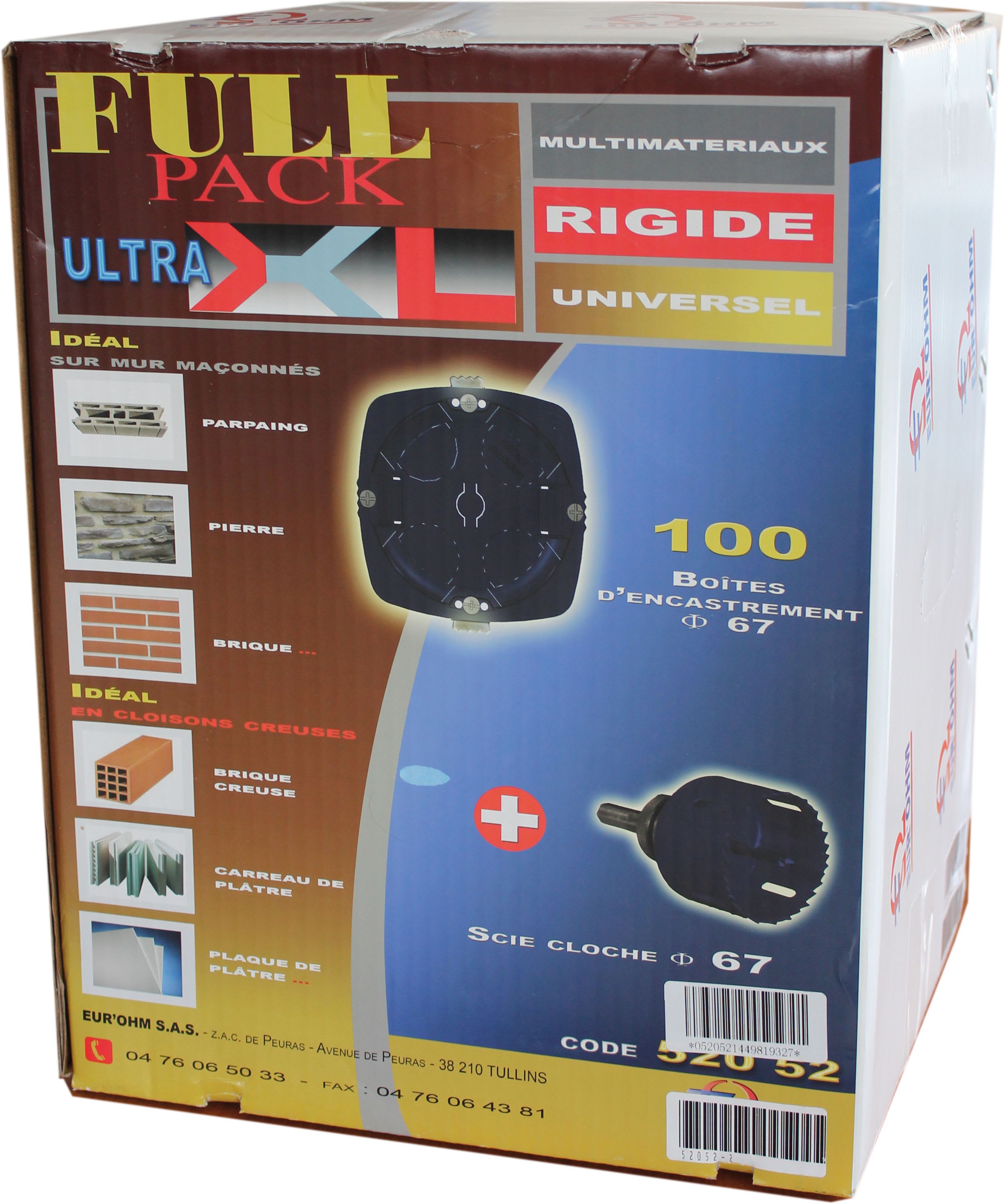 Eur Ohm - Pack 100 bte mu-mat d67 p40+sc