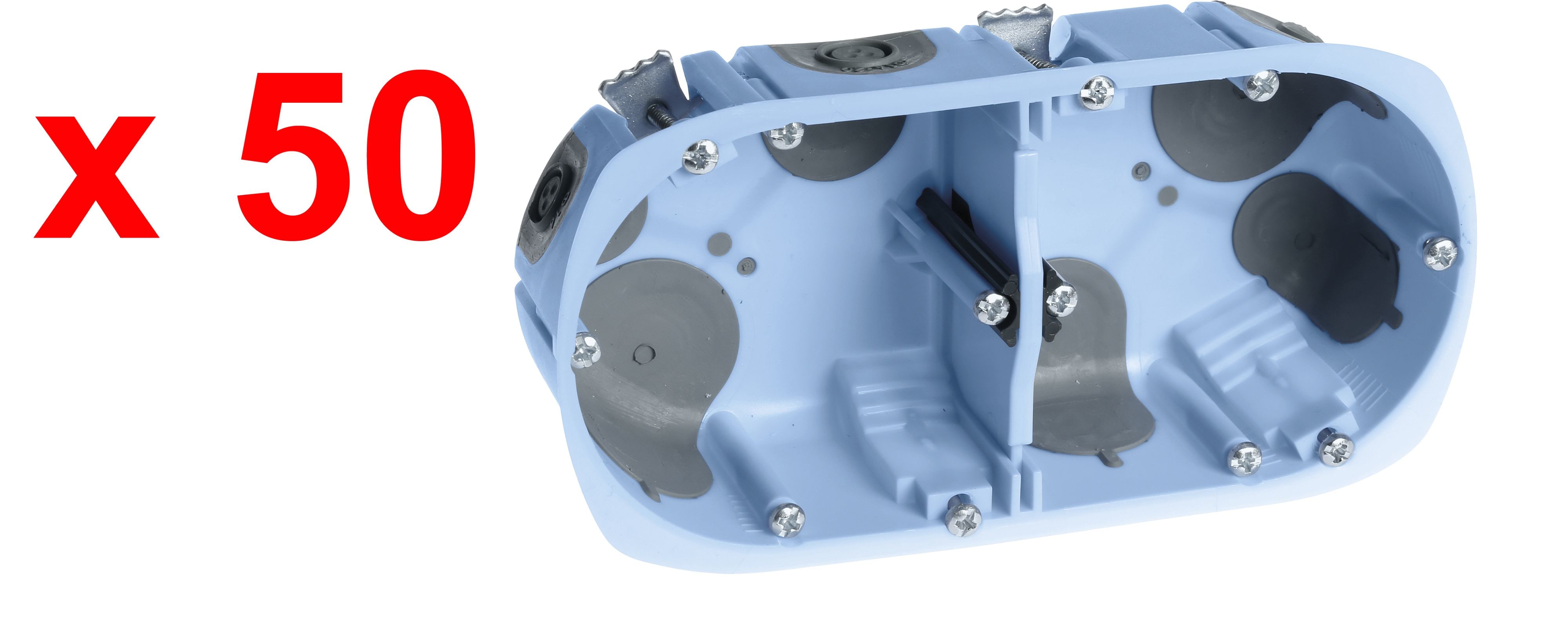 Eur Ohm - Pack 50 btes Dble Air'métic ent.71 D67 Prof.50 + Gabarit « TOP CHANTIER »