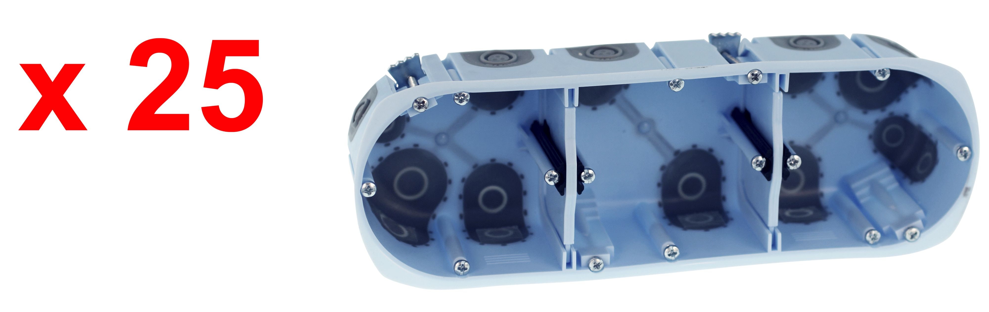 Eur Ohm - Pack 25 btes Tple Air'métic ent.71 D67 Prof.50 + Gabarit « TOP CHANTIER »