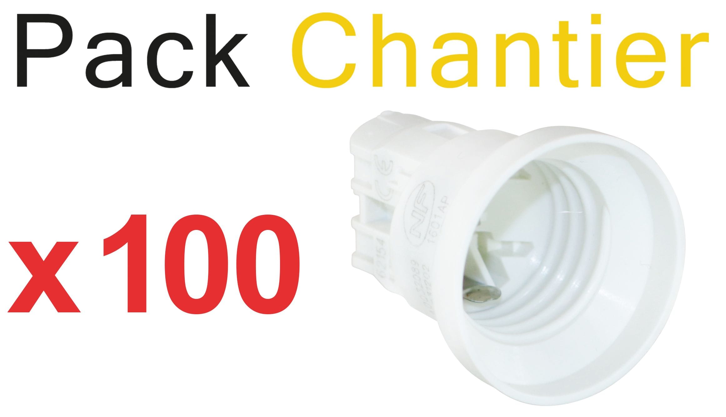 Eur Ohm - Pack de 100 Testeurs de Chantier E27 "TOP CHANTIER"