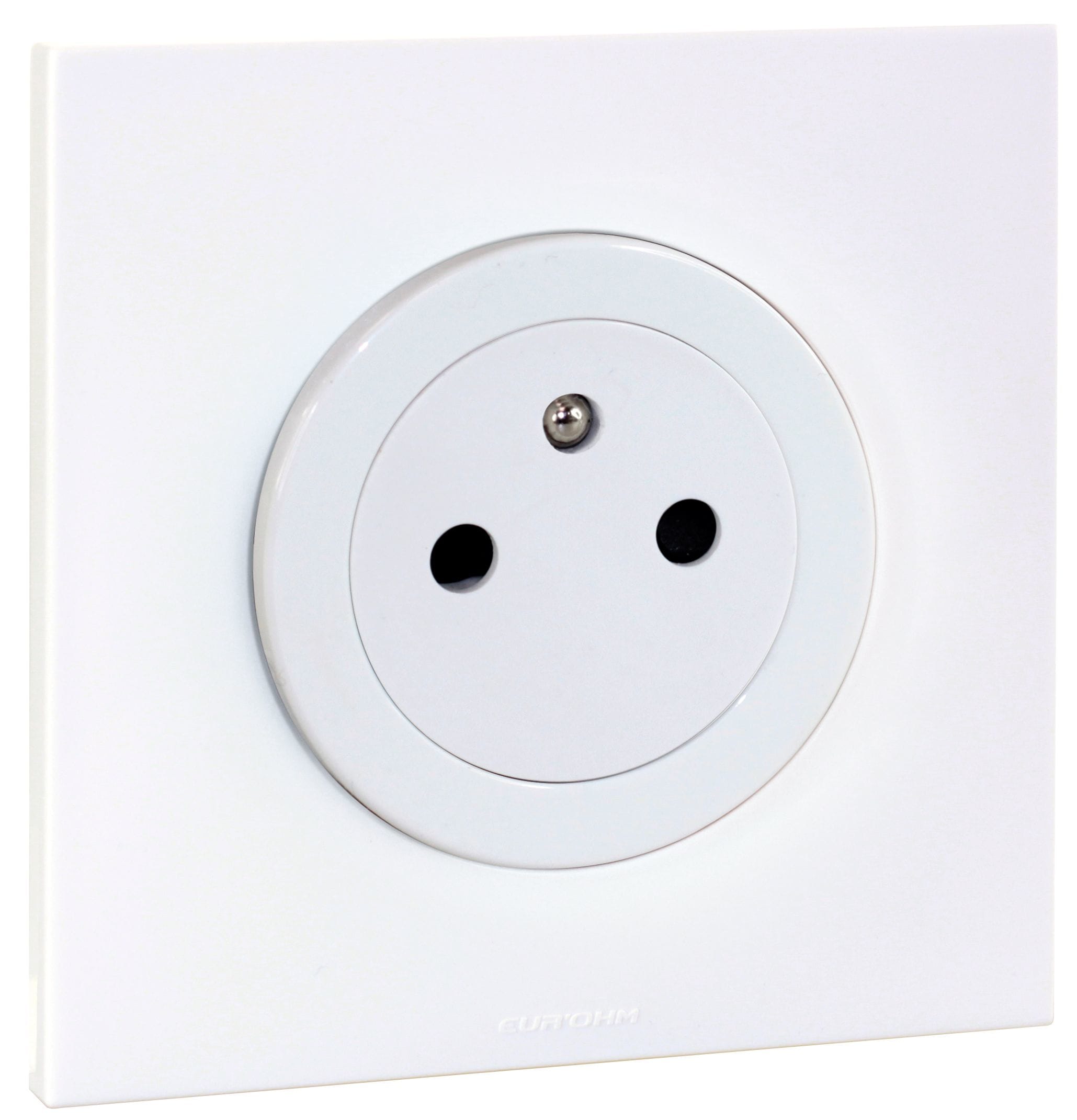 Eur Ohm - SQUARE PC 2P+T affl.gr. cplet BLC