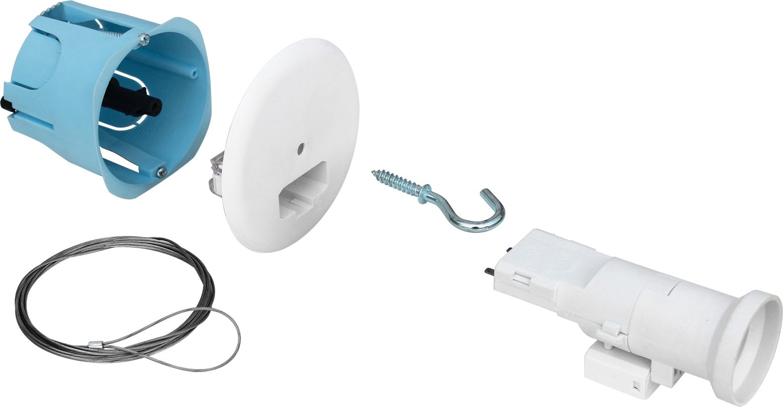 Eur Ohm - Kit ctre pl.DCLd67 E27 fix.int.+fil.2m