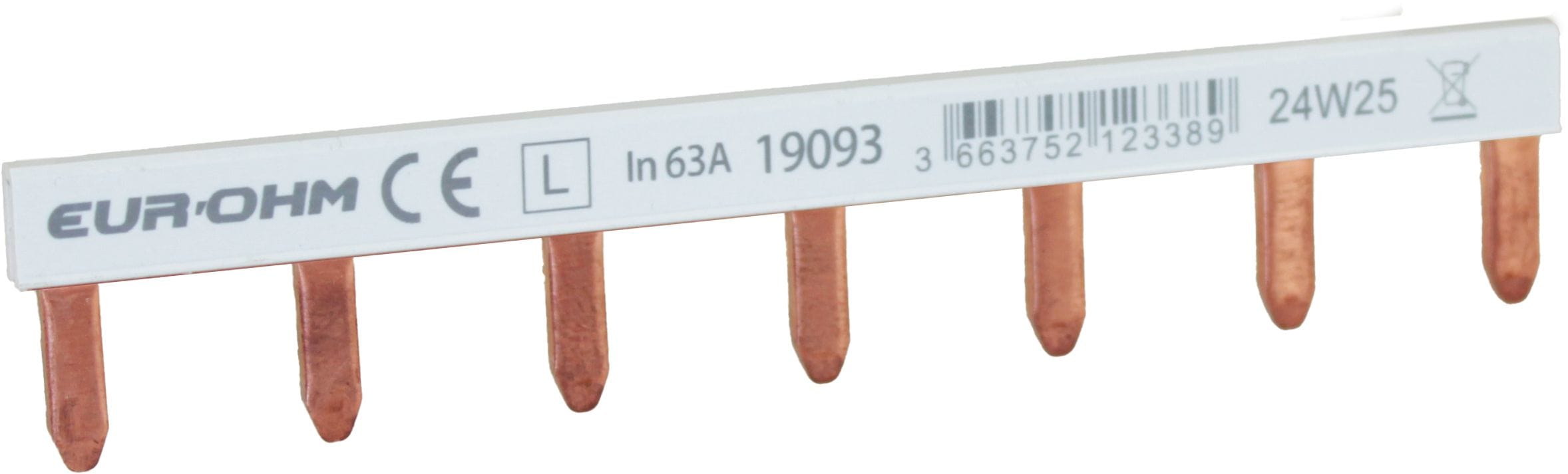 Eur Ohm - Peigne horizontal 1P 63A  7 dents