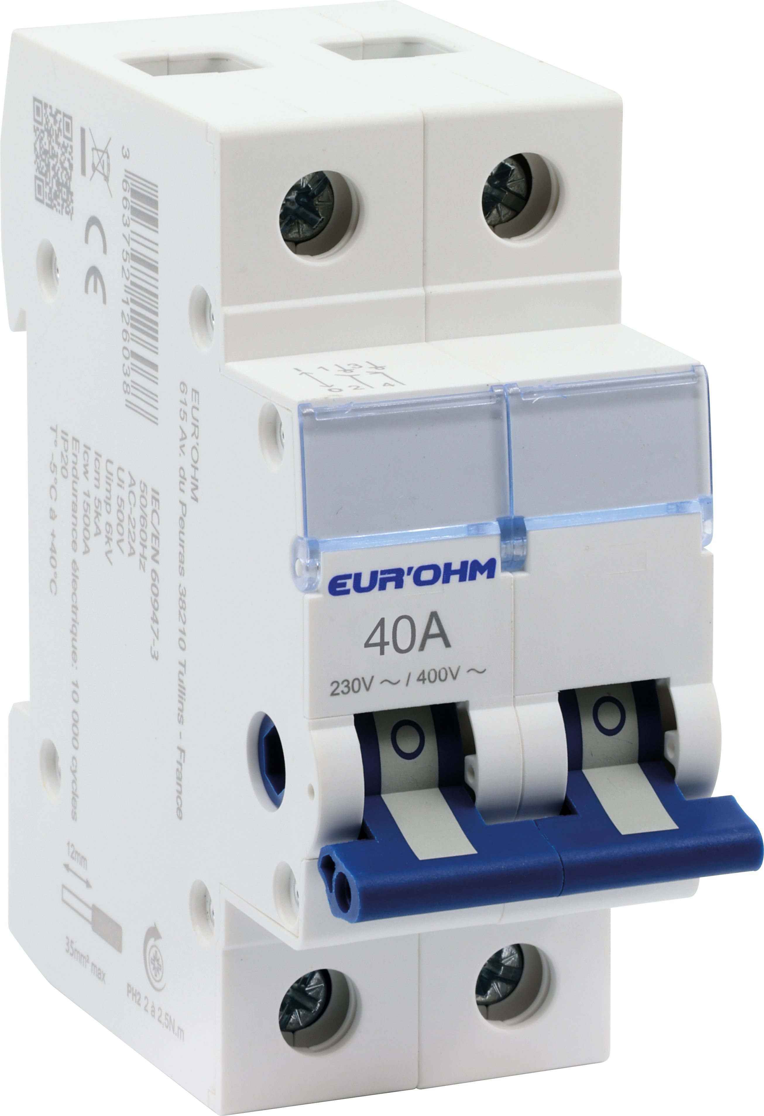 Eur Ohm - Interrupteur sectionneur 2x40A