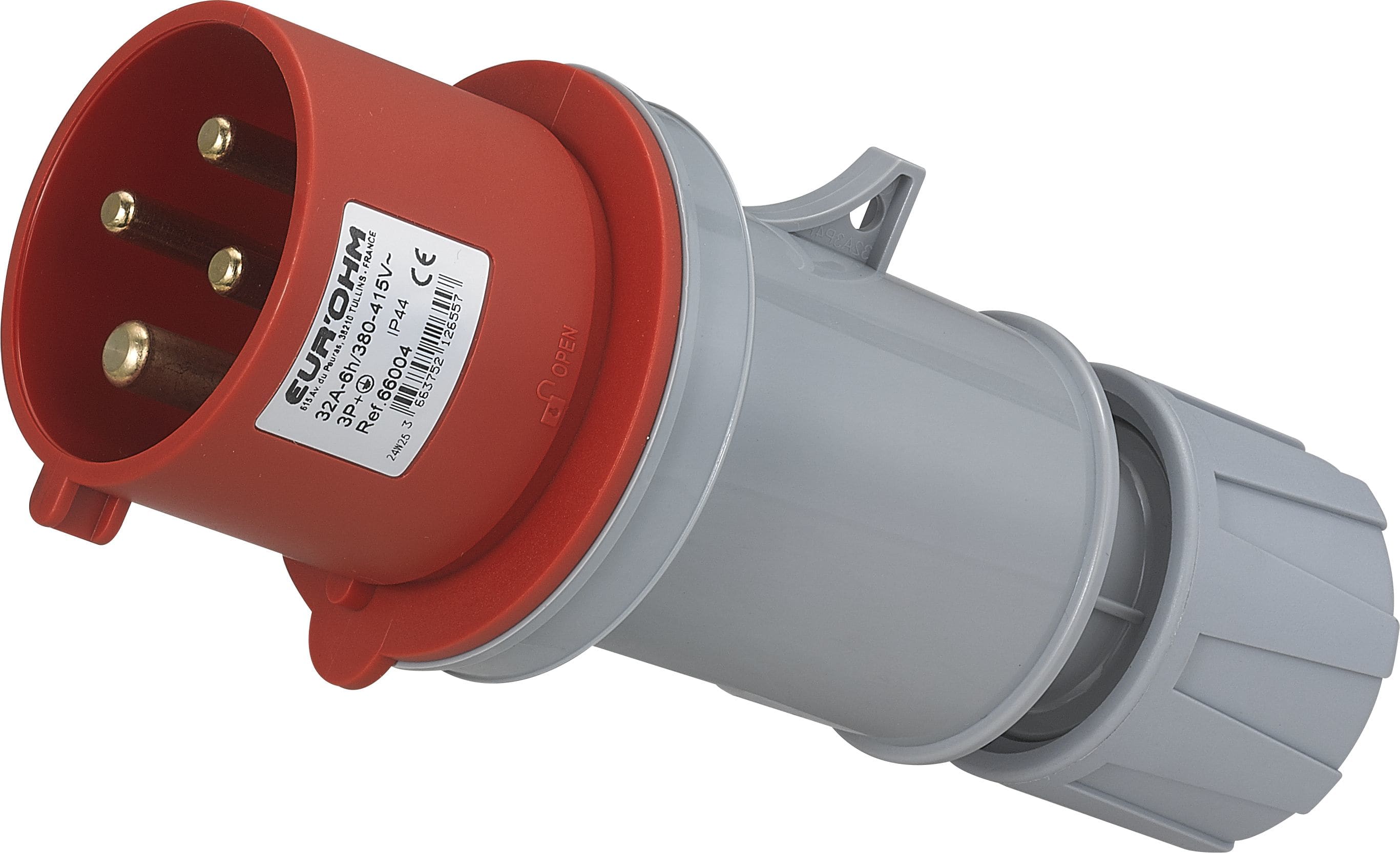 Eur Ohm - Fiche industrielle mobile droite 3P+T 32A 400V AC IP44