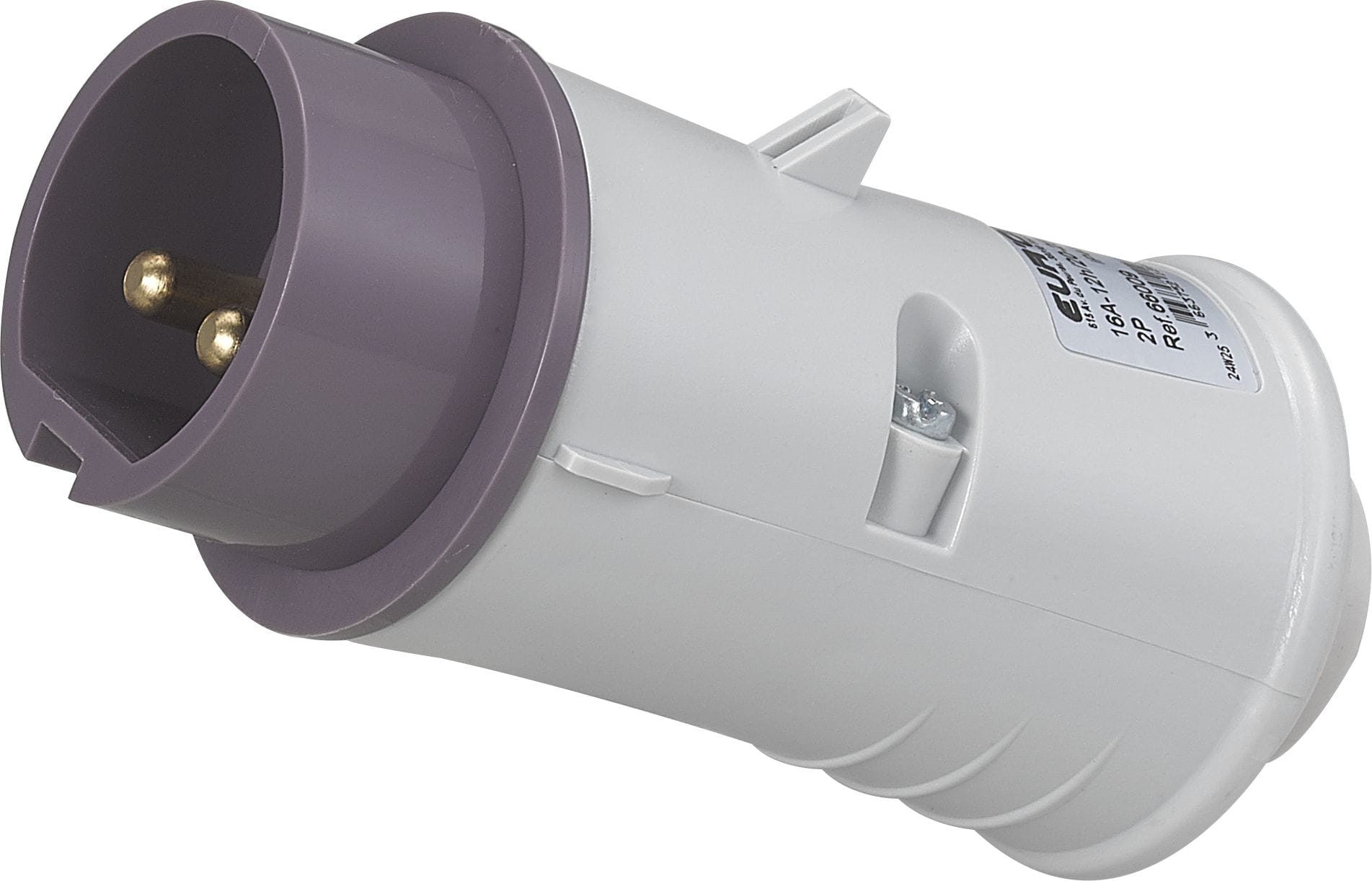 Eur Ohm - Fiche industrielle mobile droite 2P 16A 24V AC IP44