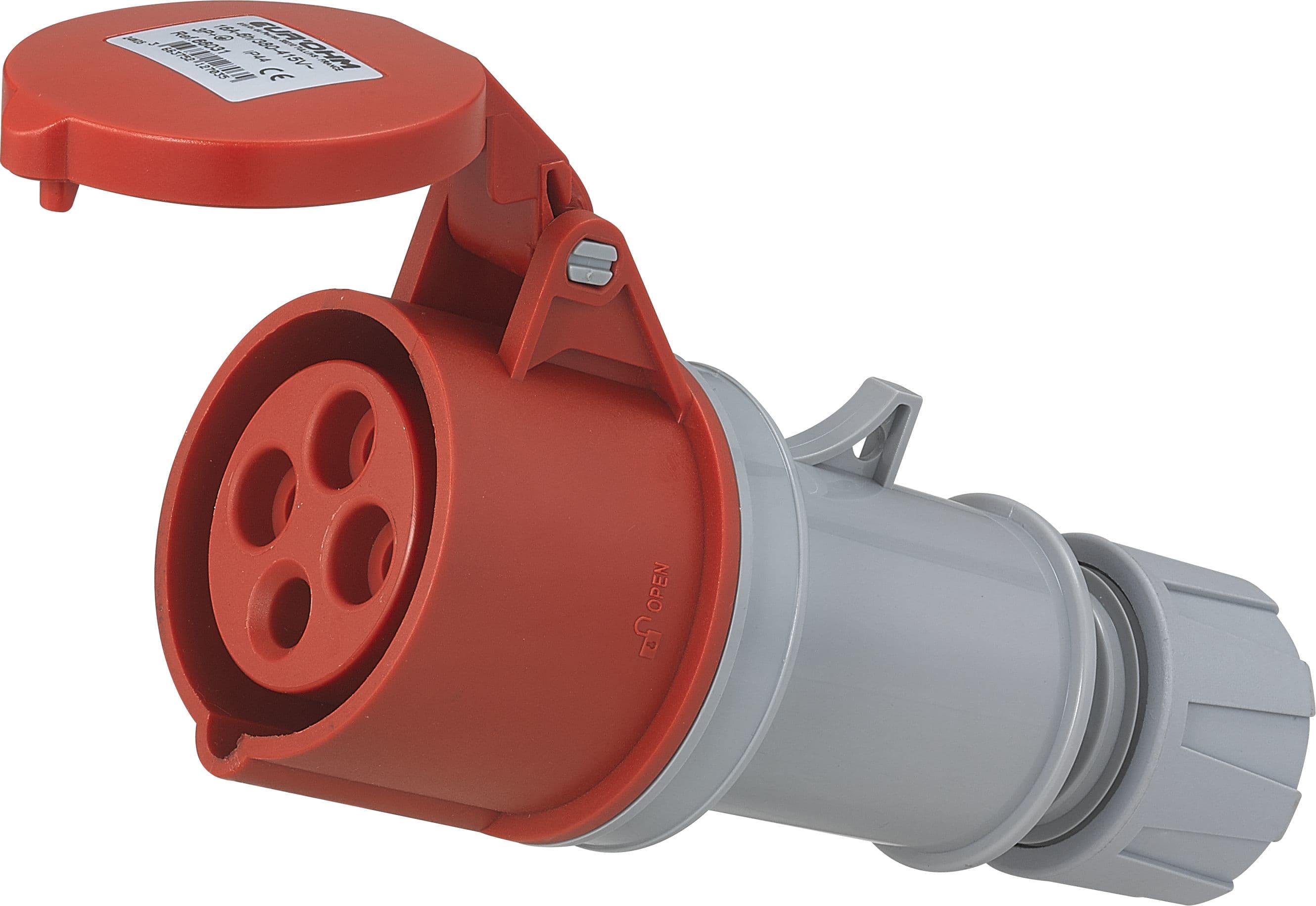 Eur Ohm - Prise industrielle mobile droite 3P+T 16A 400V AC IP44