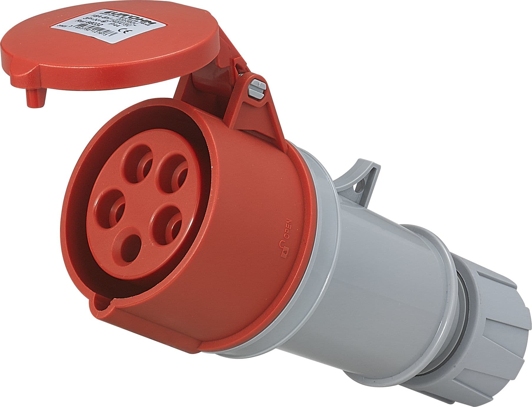 Eur Ohm - Prise industrielle mobile droite 3P+N+T 16A 400V AC IP44
