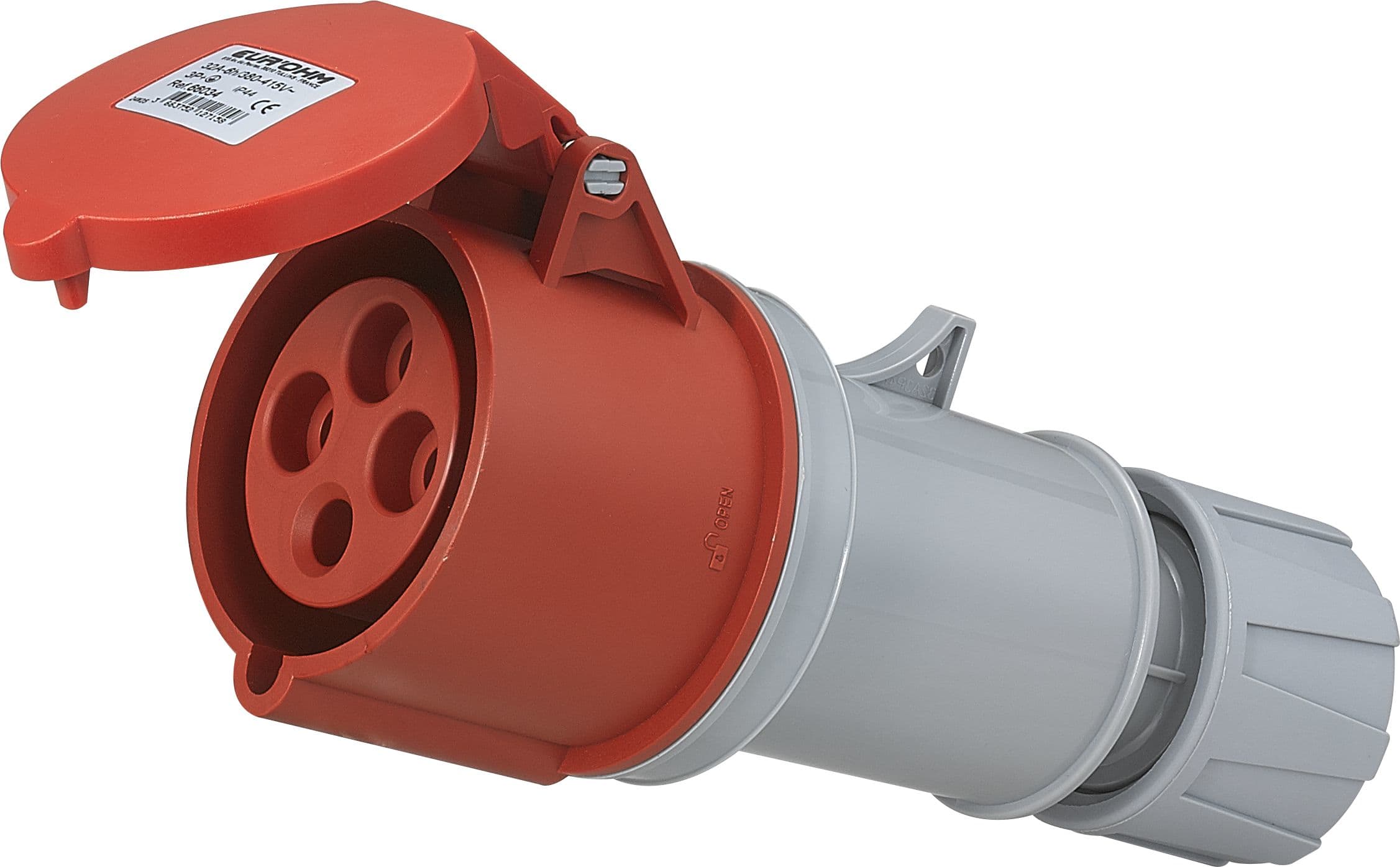 Eur Ohm - Prise industrielle mobile droite 3P+T 32A 400V AC IP44