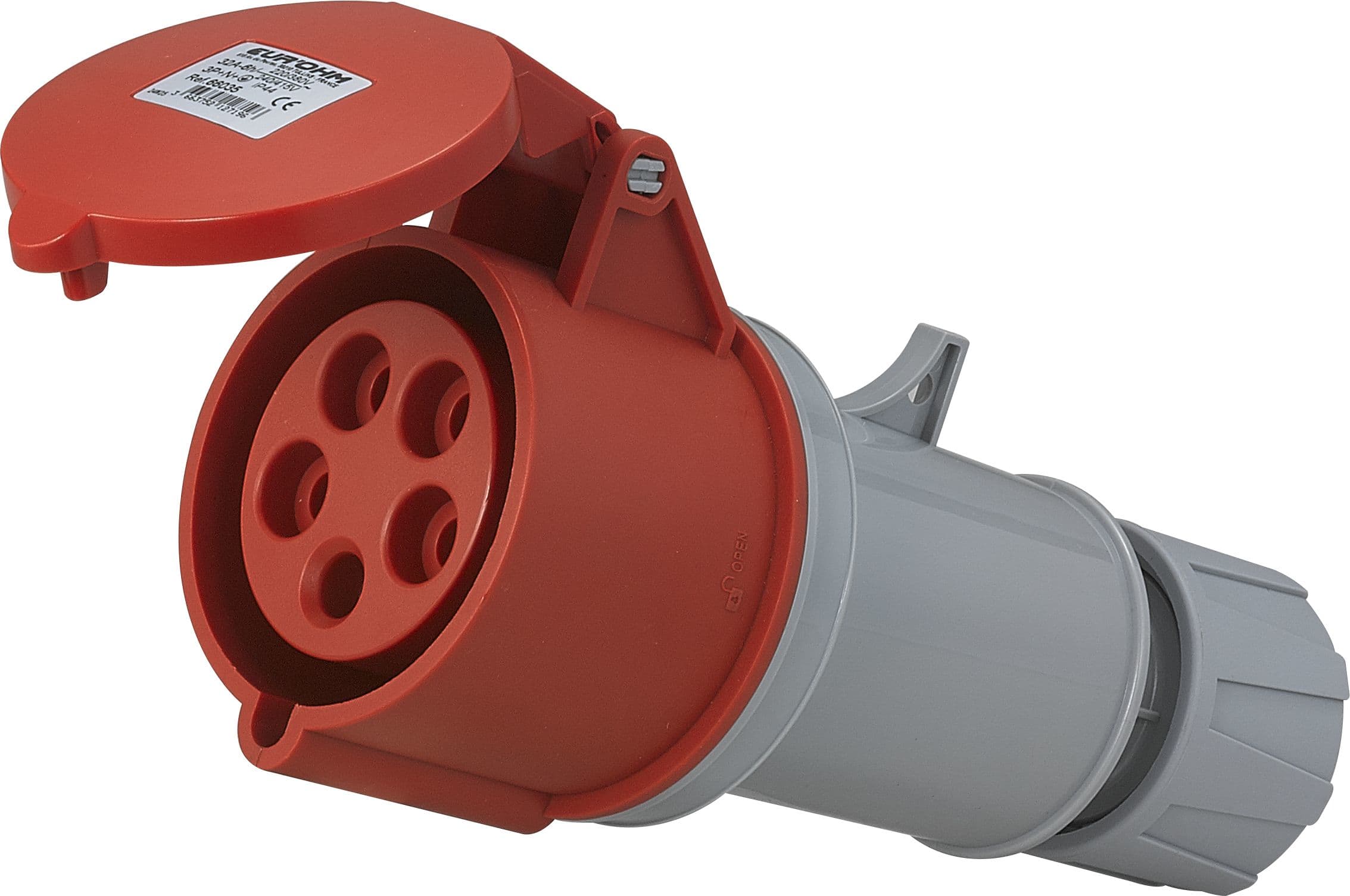 Eur Ohm - Prise industrielle mobile droite 3P+N+T 32A 400V AC IP44