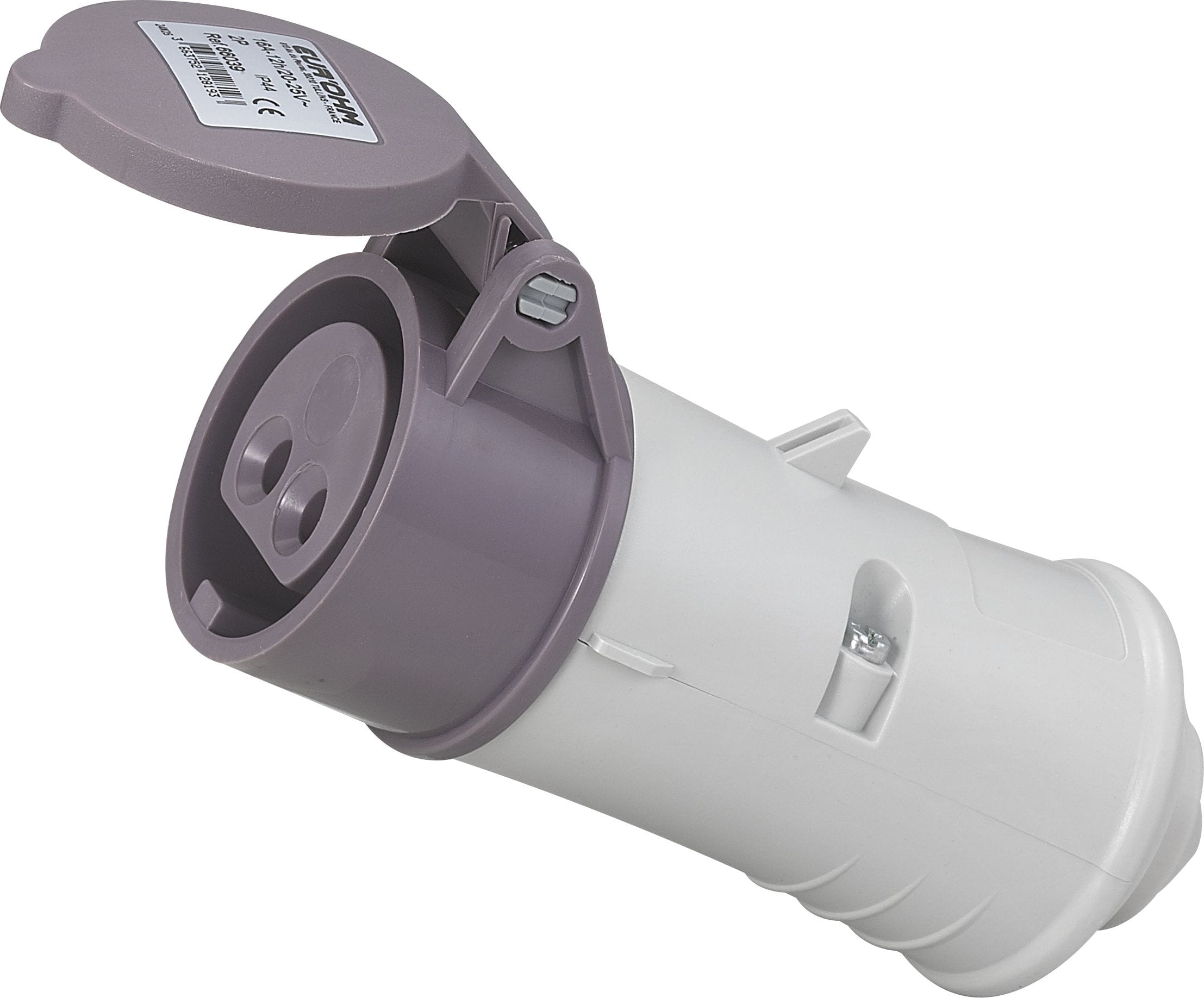 Eur Ohm - Prise industrielle mobile droite 2P 16A 24V AC IP44