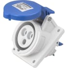 Eur Ohm - Socle de prise industrielle à encastrer à 10° 2P+T 16A 230V AC IP44