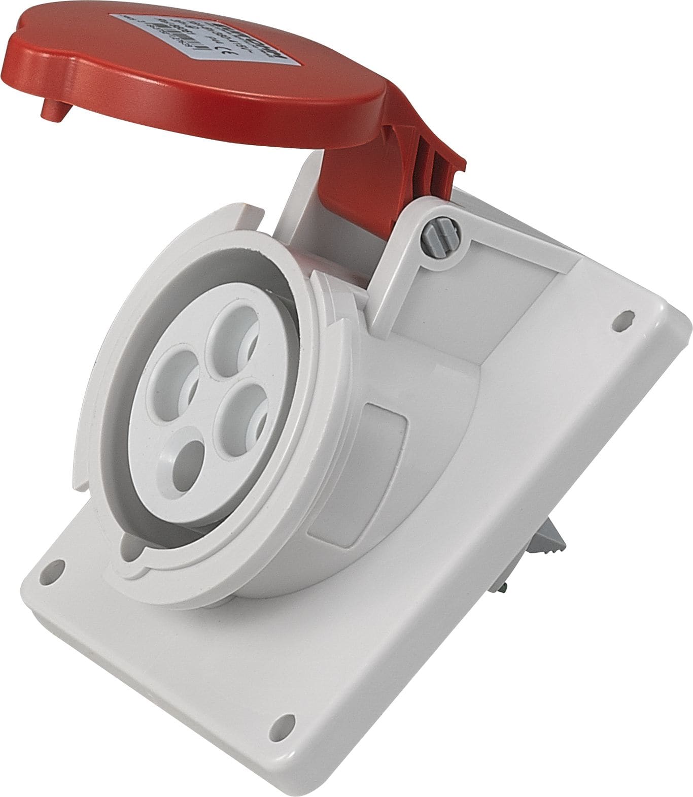 Eur Ohm - Socle de prise industrielle à encastrer à 10° 3P+T 16A 400V AC IP44