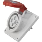 Eur Ohm - Socle de prise industrielle à encastrer à 10° 3P+T 16A 400V AC IP44