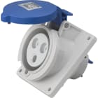 Eur Ohm - Socle de prise industrielle à encastrer à 10° 2P+T 32A 230V AC IP44