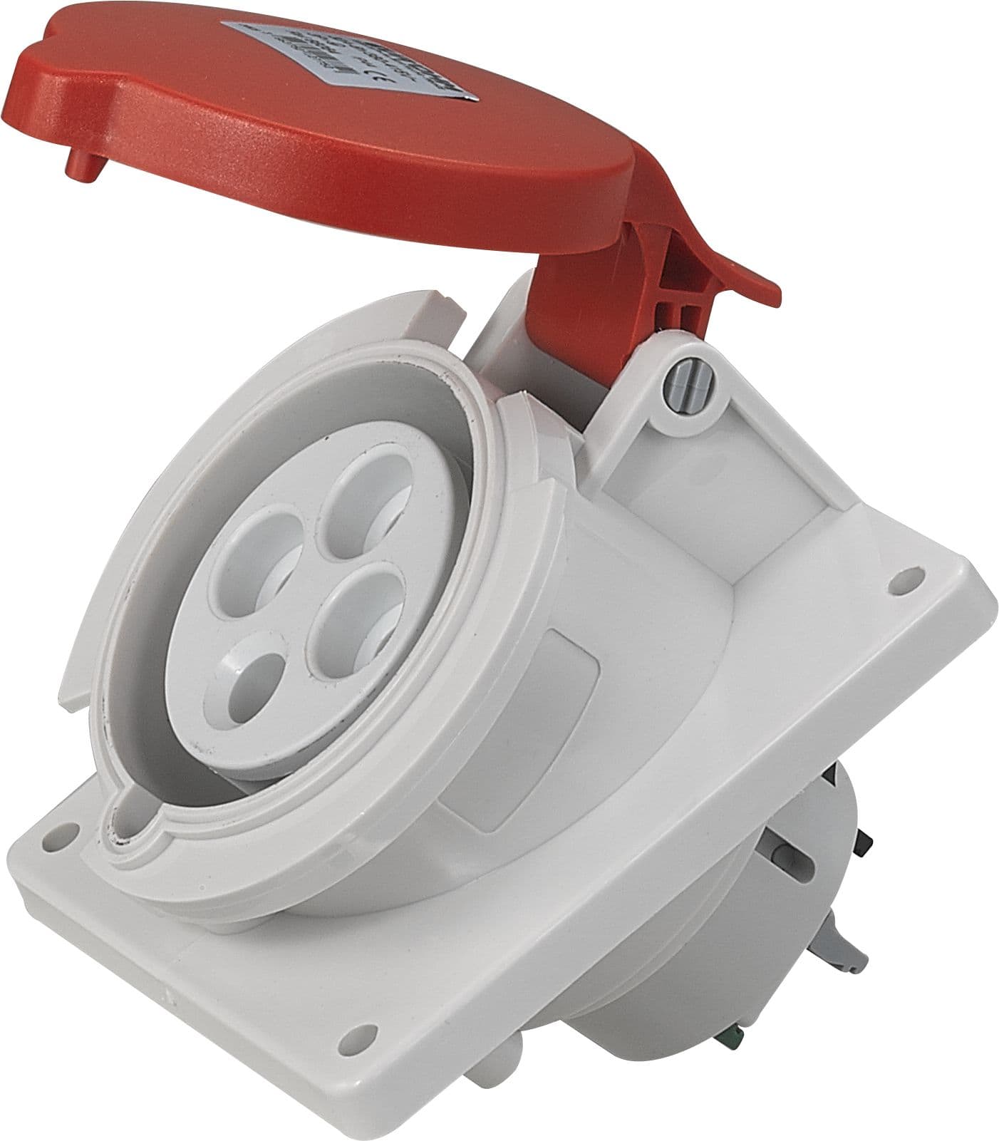 Eur Ohm - Socle de prise industrielle à encastrer à 10° 3P+T 32A 400V AC IP44