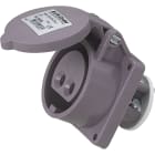 Eur Ohm - Socle de prise industrielle à encastrer à 10°  2P 16A 24V AC IP44