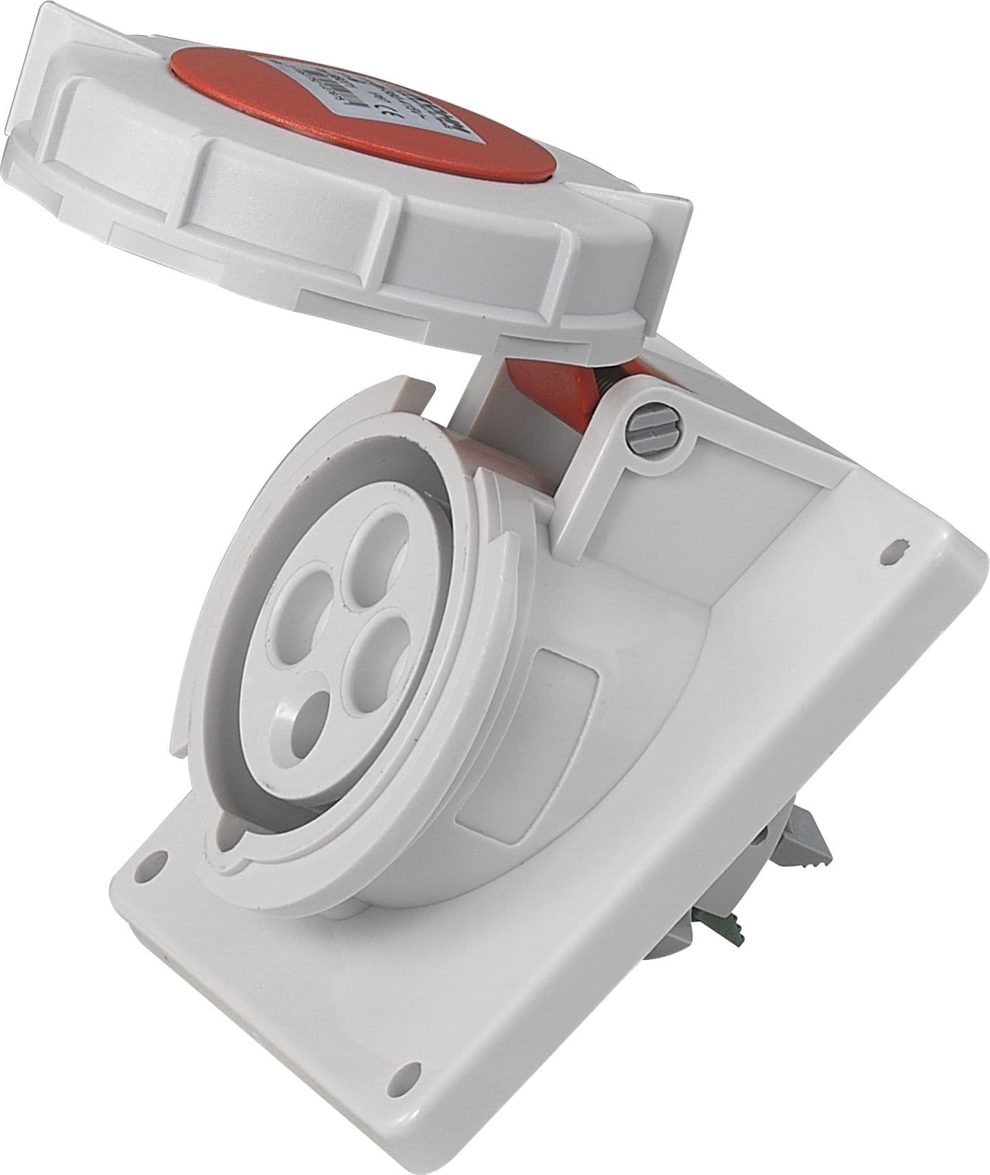 Eur Ohm - Socle de prise industrielle à encastrer à 10° 3P+T 16A 400V AC IP67