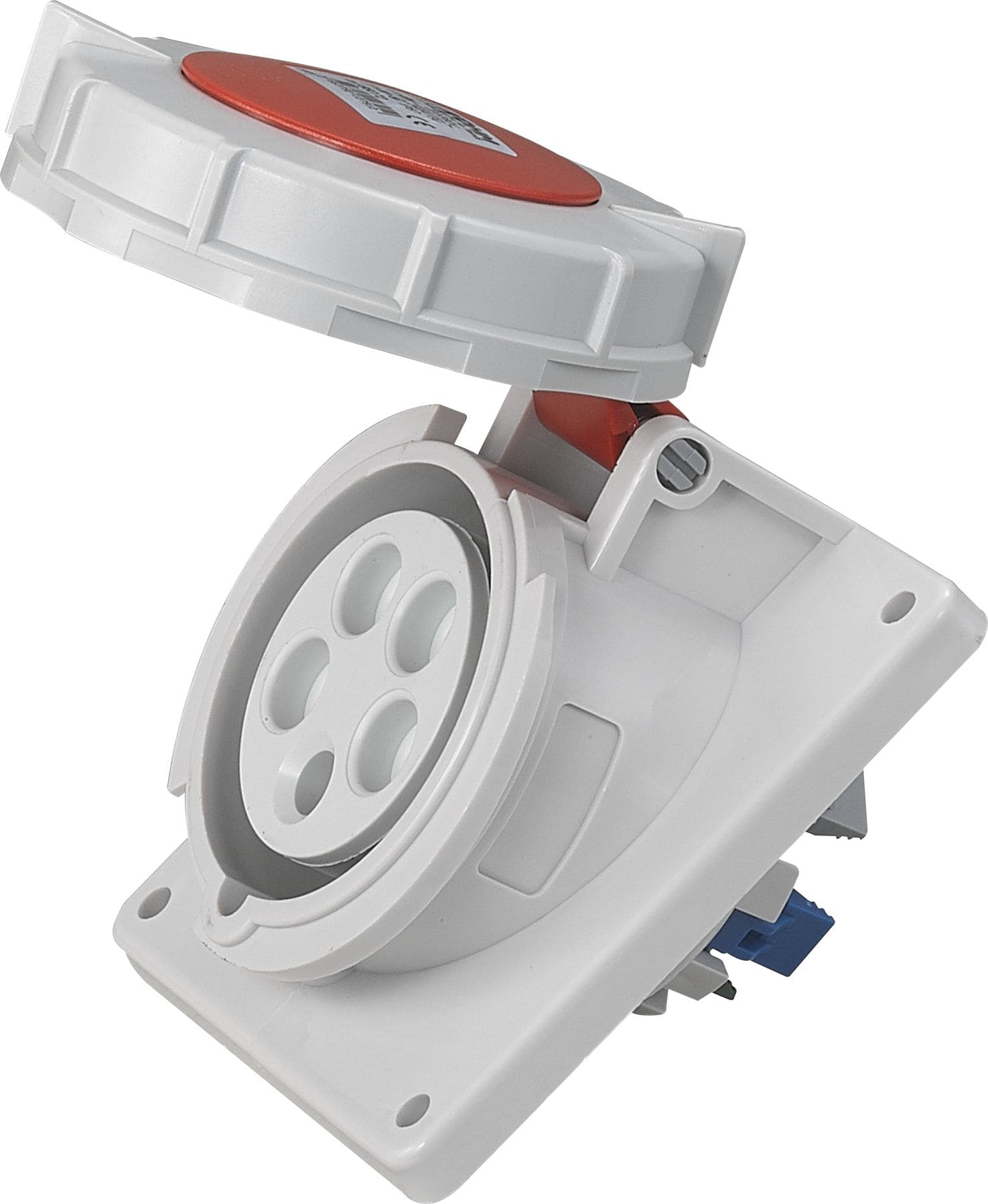Eur Ohm - Socle de prise industrielle à encastrer à 10° 3P+N+T 16A 400V AC IP67