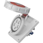 Eur Ohm - Socle de prise industrielle à encastrer à 10° 3P+N+T 16A 400V AC IP67