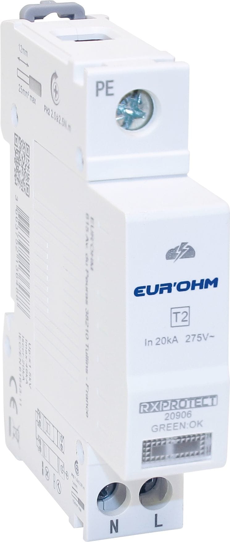 Eur Ohm - PF 1P+N T2, Imax 40kA, In 20kA 1M