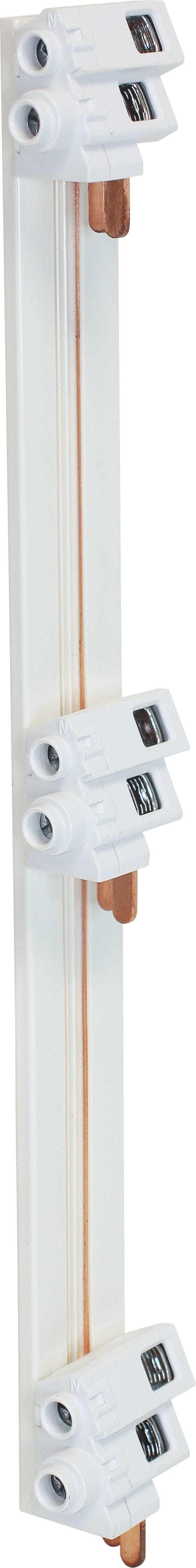 Eur Ohm - Peigne vertical pour 3 rangées, avec 1 bornier 1P+N à chaque rangée