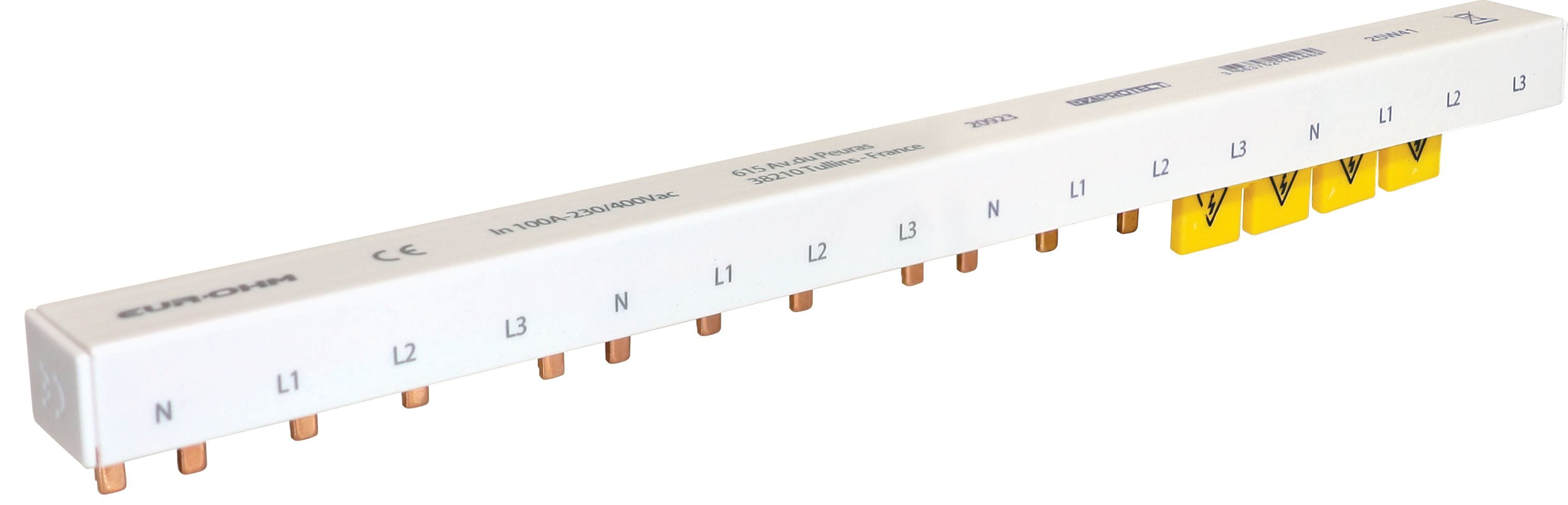 Eur Ohm - Peigne 4P-100A 16 modules