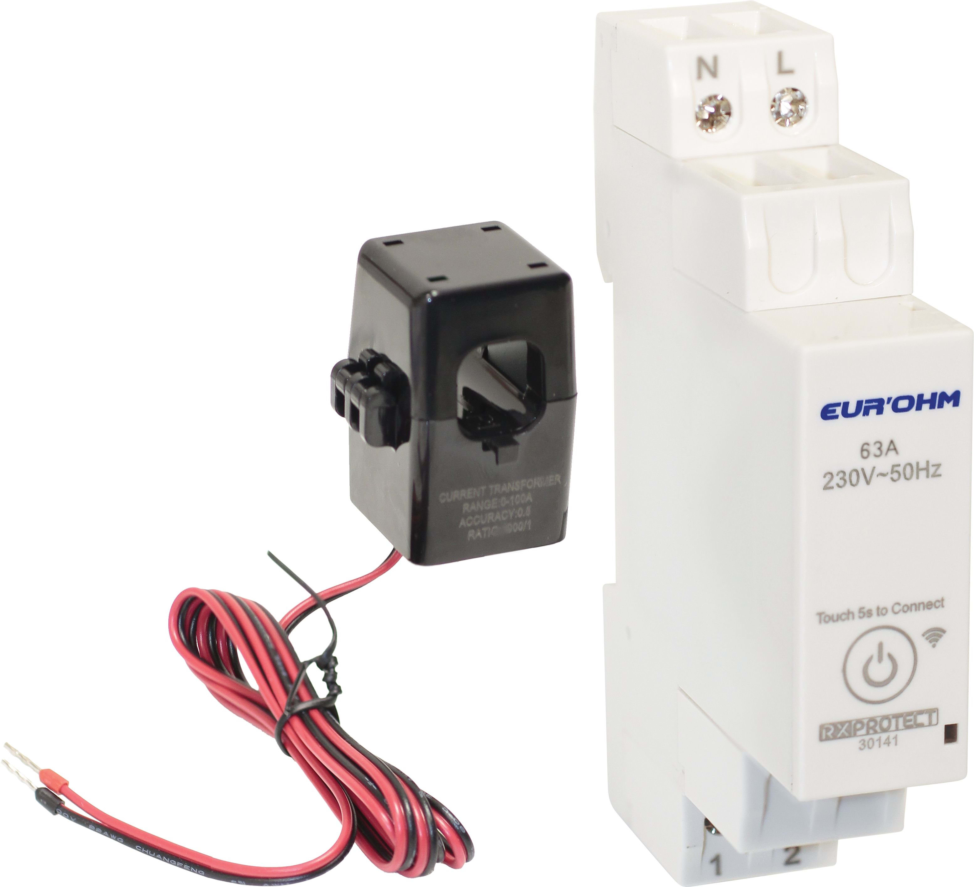 Eur Ohm - Compteur d'énergie 63A, wifi, avec 1 tore ouvrable