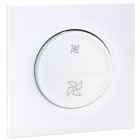 Eur Ohm - Square Commande VMC complet (méca+plaque+griffes) blanc