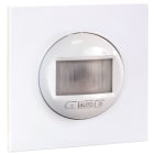 Eur Ohm - Square inter auto 2 ou 3 fils (méca+plaque+griffes) blanc