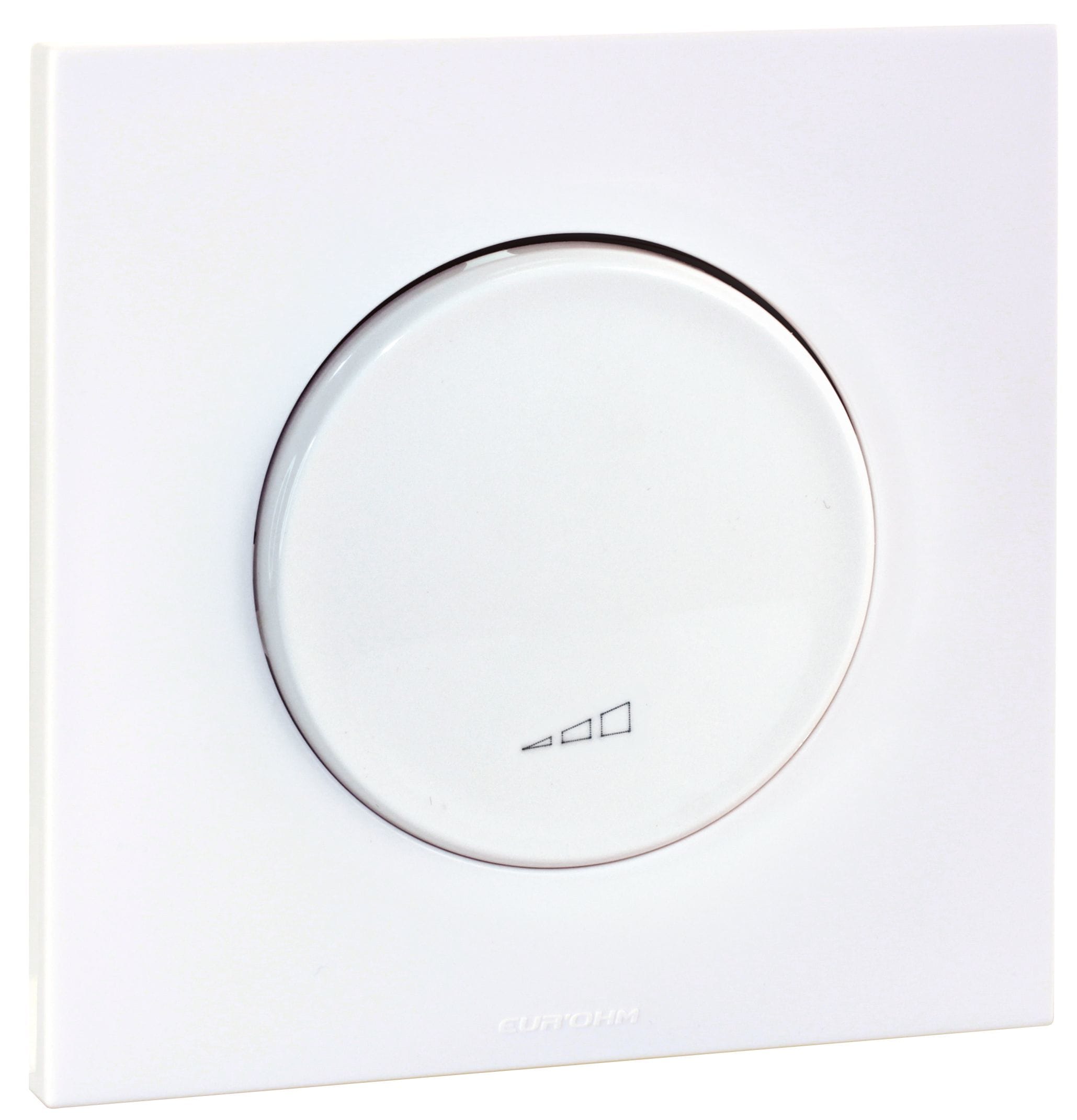 Eur Ohm - Square Variateur 2 ou 3 fils (méca+plaque+griffes) blanc