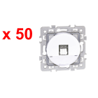 Eur Ohm - SQUARE Lot 50 RJ45 cat 6A STP (Gr3TV )BLC