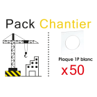 Eur Ohm - SQUARE LOT 50 PLAQ BLC 1P ACK CHANTIER