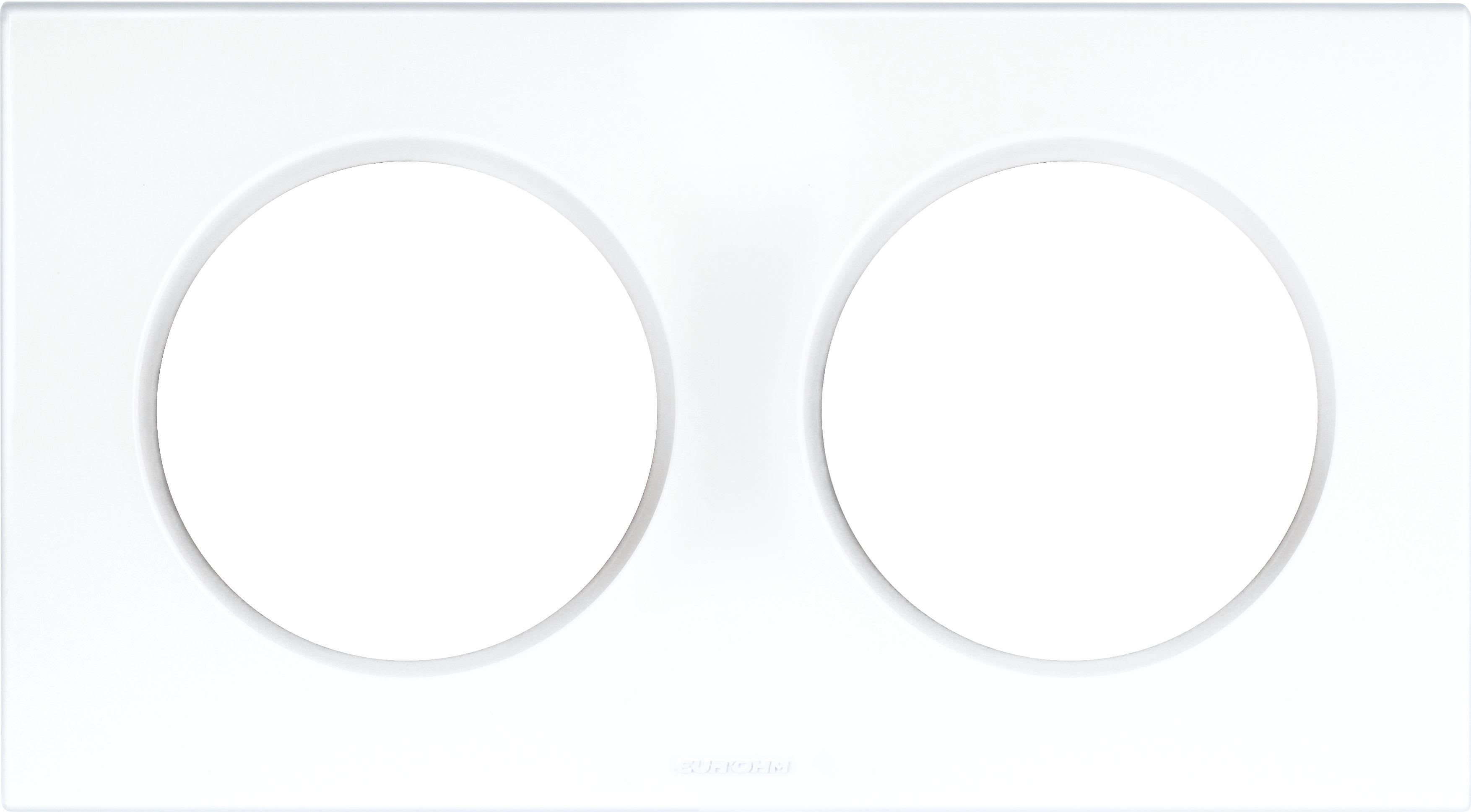 Eur Ohm - SQUARE PLAQ BLC 2P entr.71mm