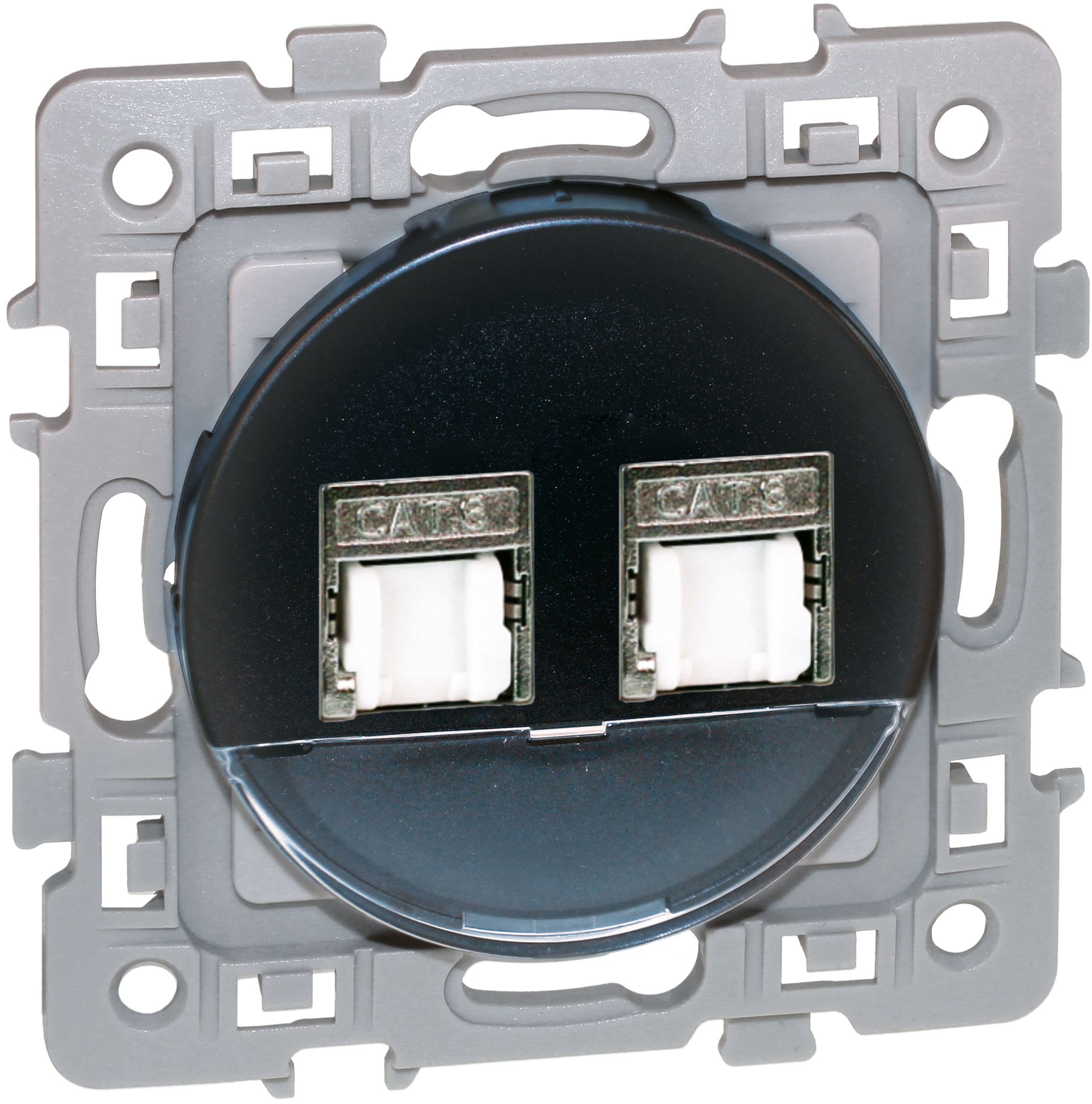 Eur Ohm - SQUARE DBLE Blindées RJ45 CAT6 STP (Gr2 TV) VULCAIN