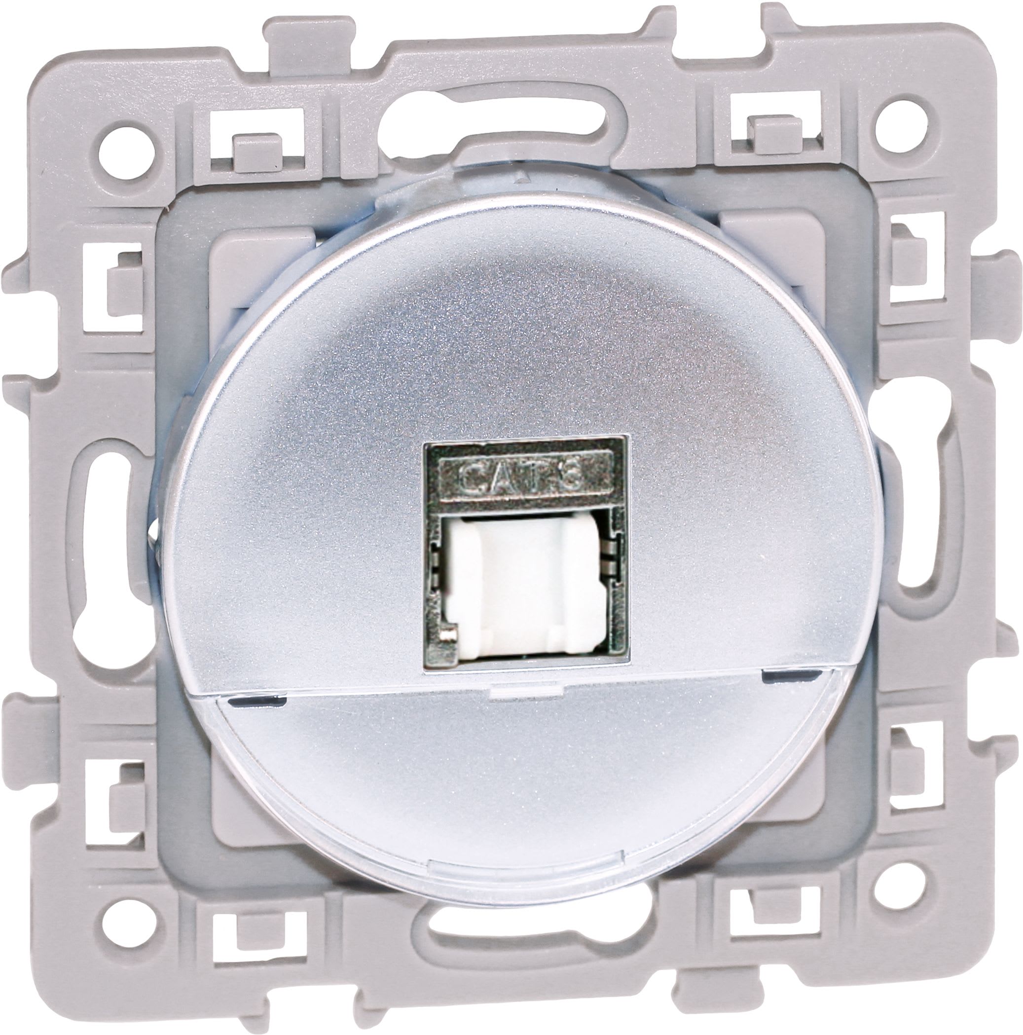 Eur Ohm - SQUARE RJ 45 CAT6 grade3 multimedia STP SILVER