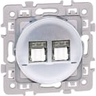 Eur Ohm - SQUARE DBLE RJ 45 CAT6 grade3 multimedia STP SILVER