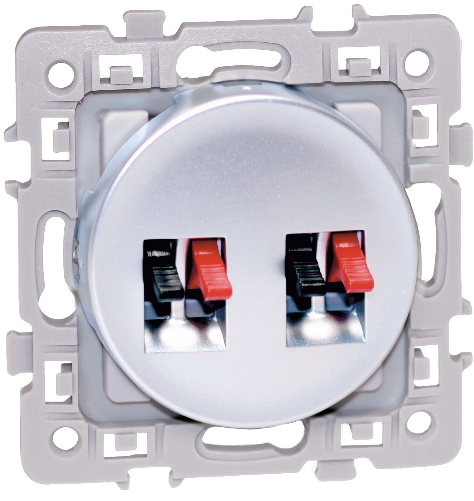 Eur Ohm - SQUARE dble prise HP SILVER