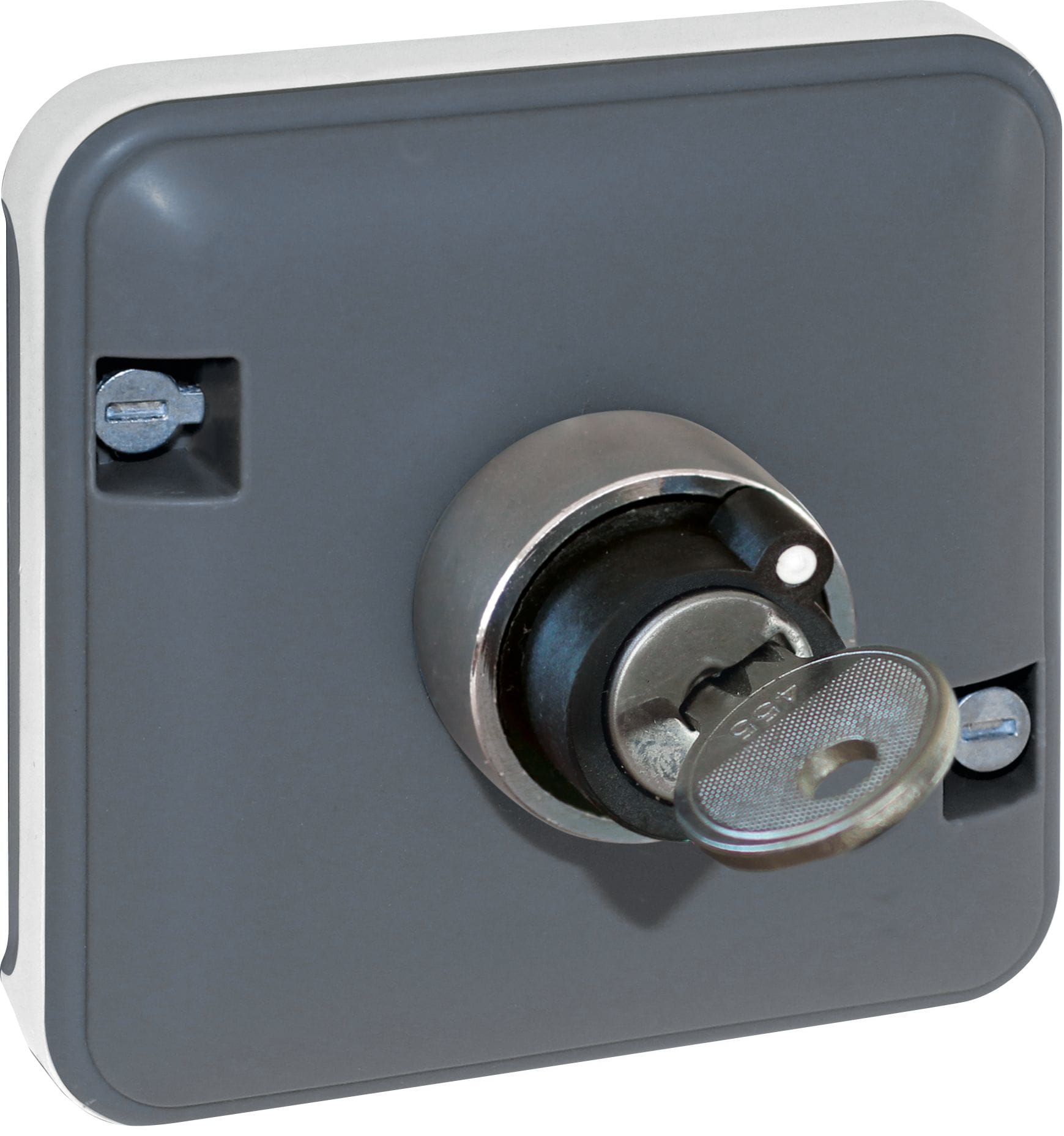 Eur Ohm - OXXO inter à clef 3 positions compos GRIS IP55