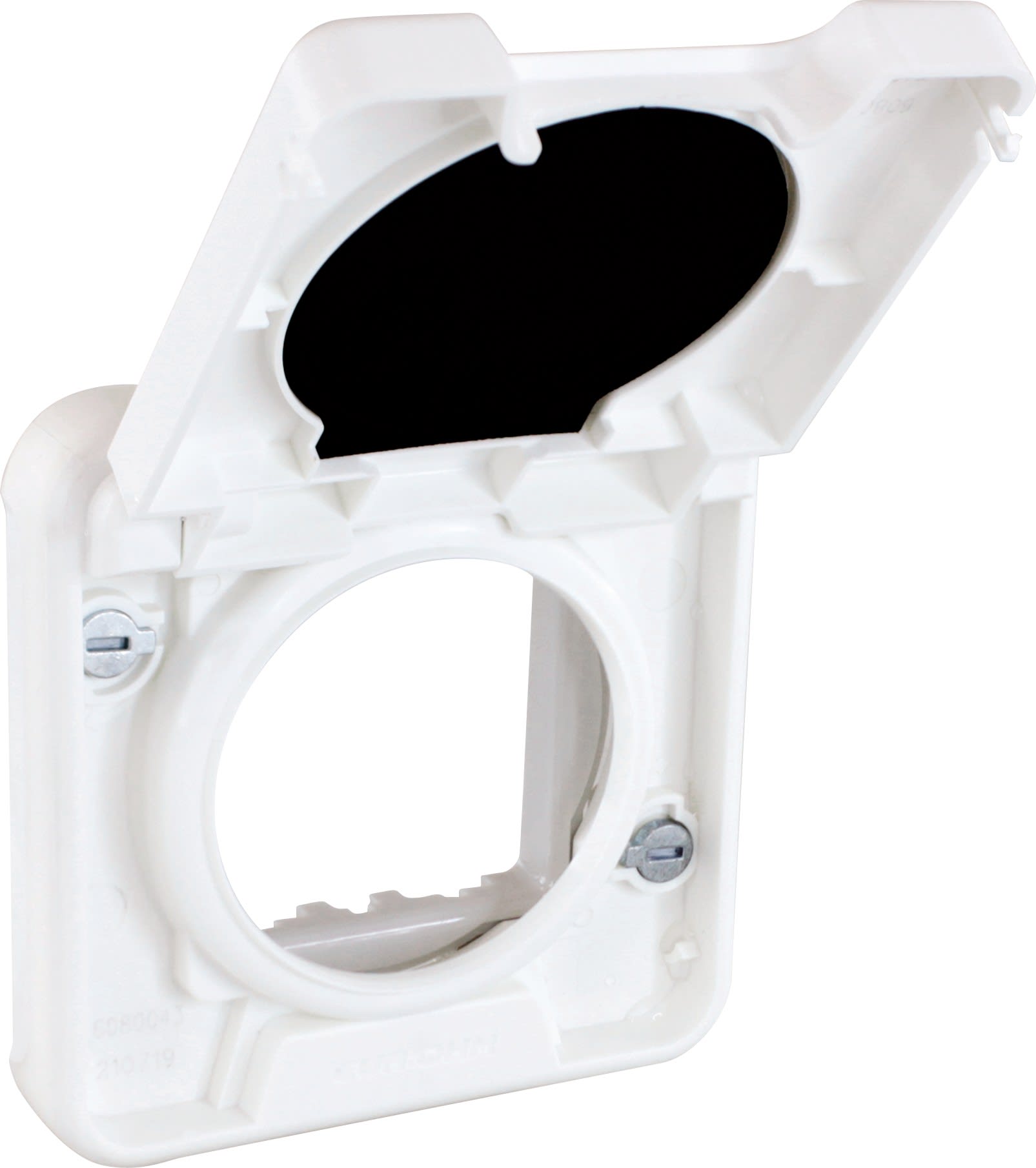 Eur Ohm - OXXO Adapt. avec couv. pr prises COMETE compos BLANC IP55