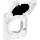 Eur Ohm - OXXO Adapt. avec couv. pr prises COMETE compos BLANC IP55