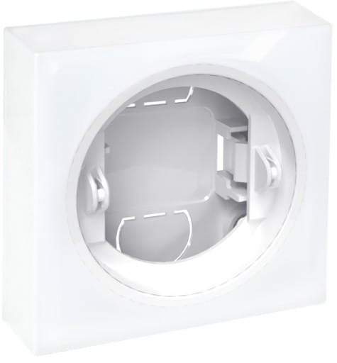 Eur Ohm - DUNE CADRE SIMPLE + EMBASE pour simple VV ou BP BLANC