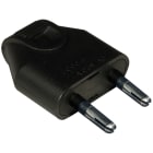 Eur Ohm - 6A male droite noir