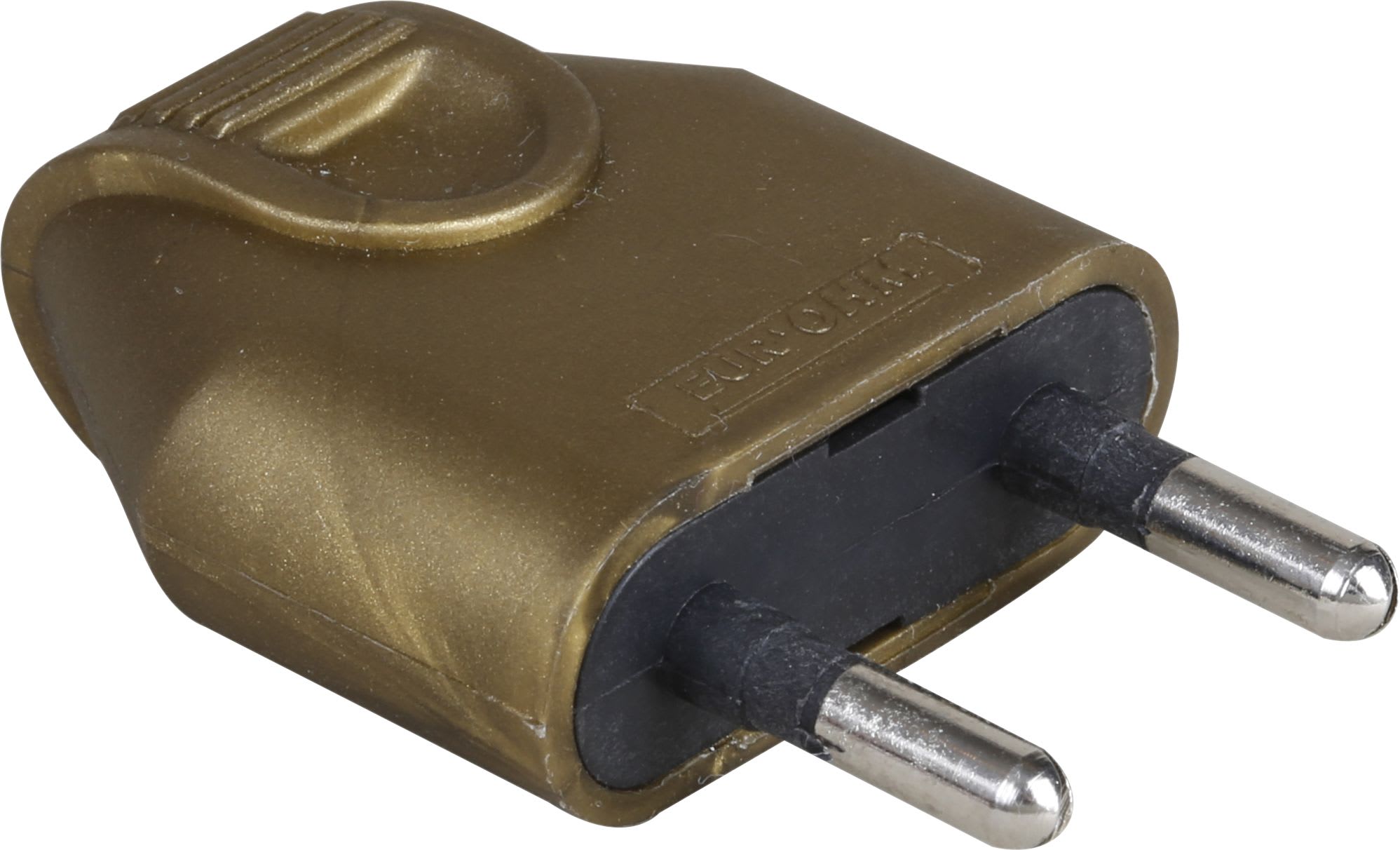 Eur Ohm - 6A male droite or