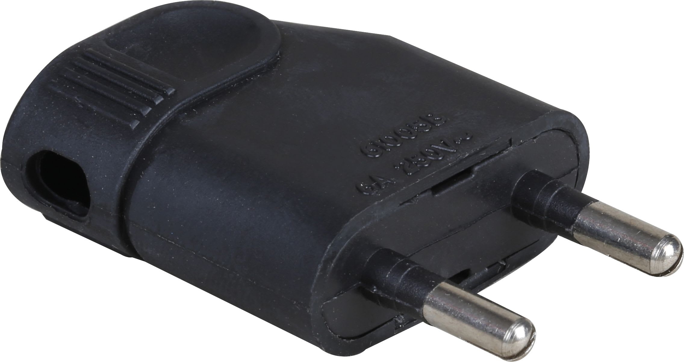 Eur Ohm - 6A male coudée noir