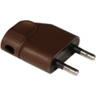 Eur Ohm - 6A male coudée marron