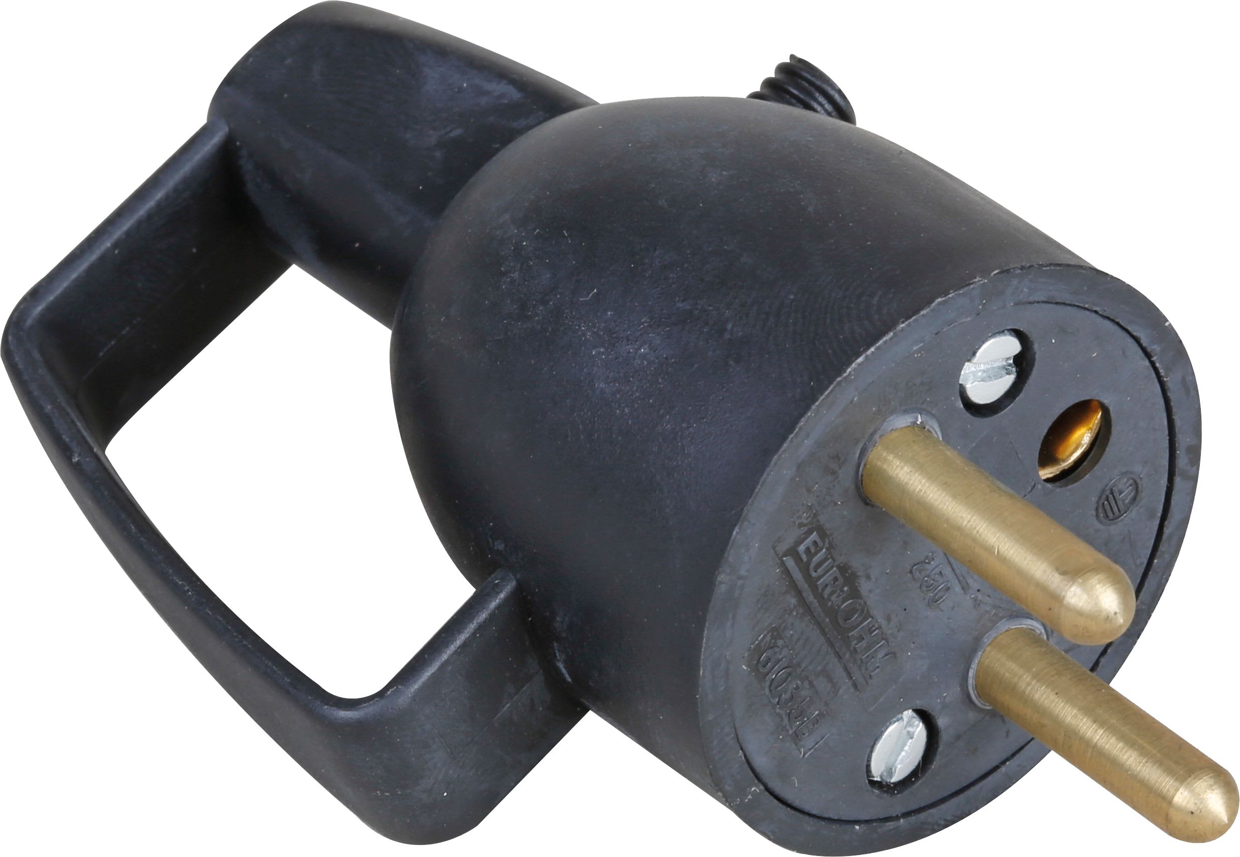 Eur Ohm - 16A male coiffe ann. noire