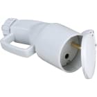 Eur Ohm - 16A fem.clapet ann.grise