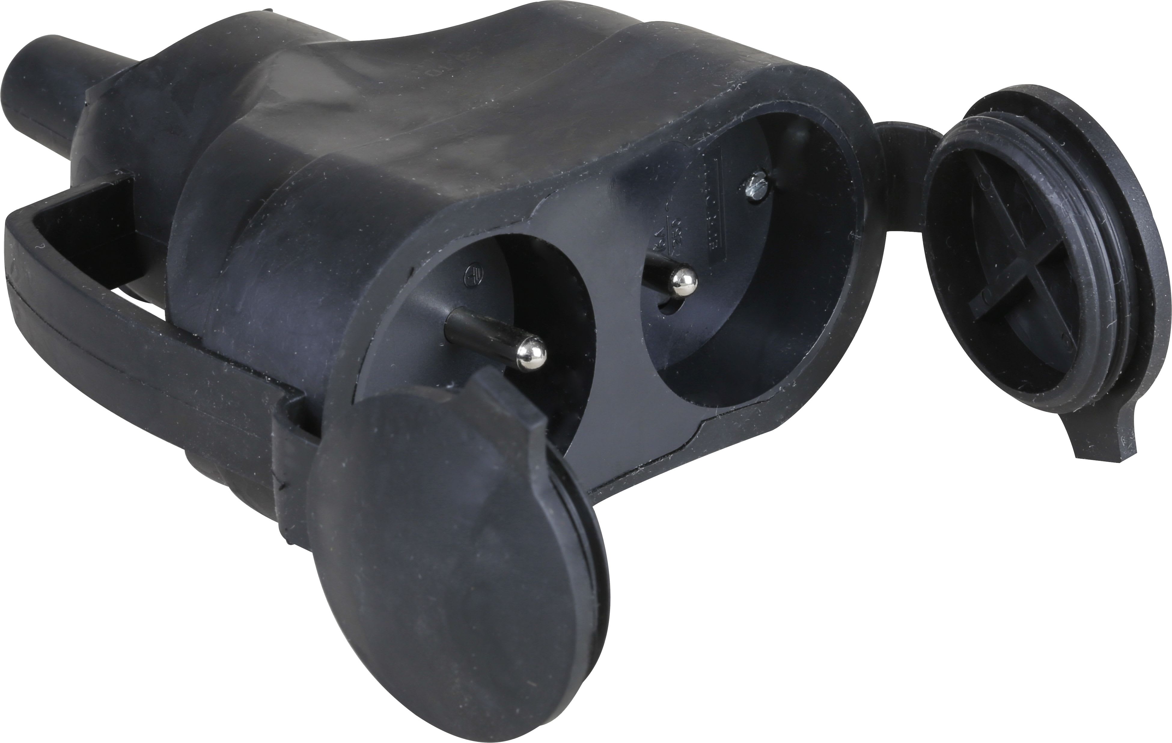 Eur Ohm - 2x16A femel. caou.IP65 bague