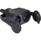 Eur Ohm - 2x16A femel. caou.IP65 bague